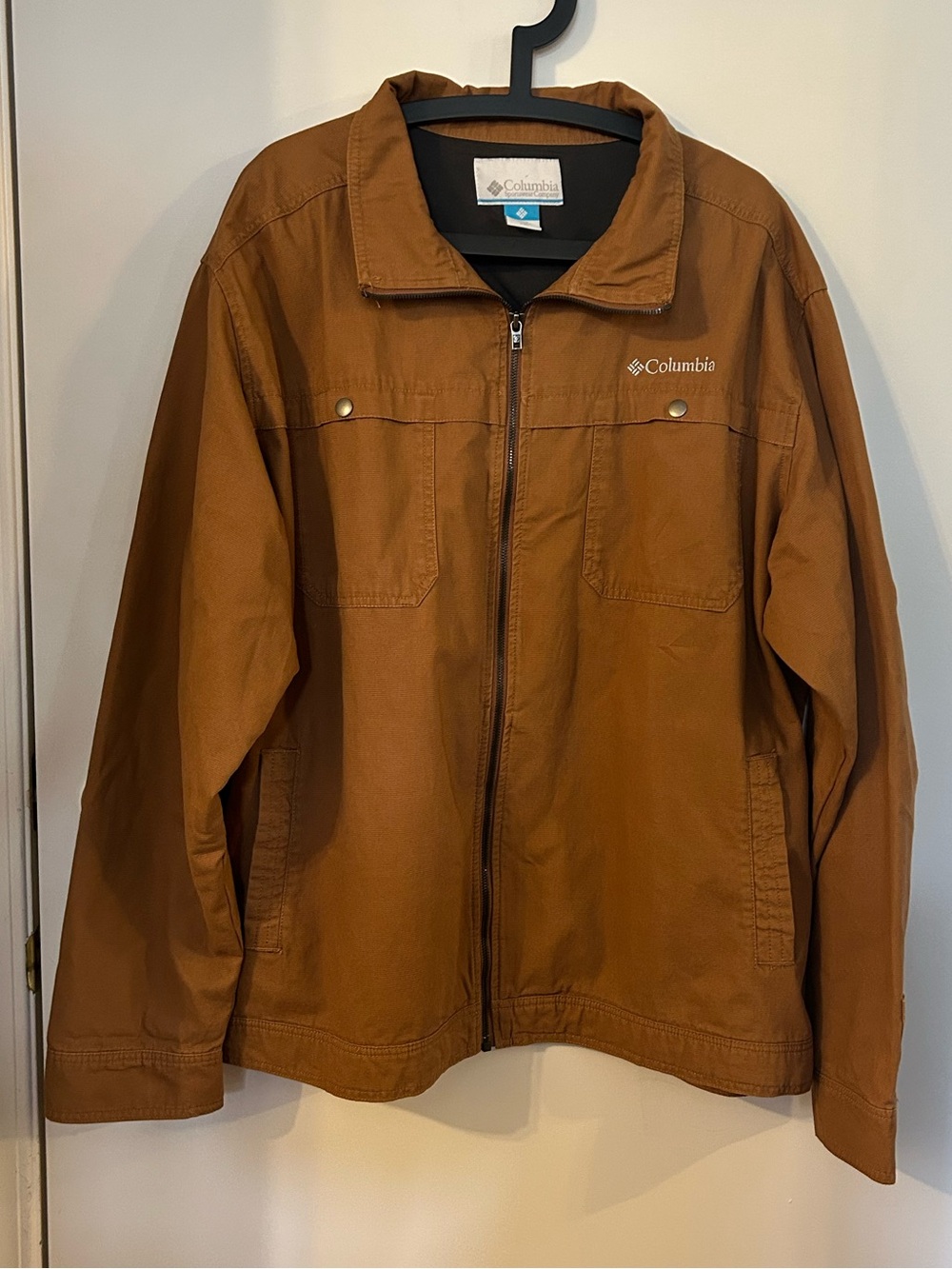 Columbia Men’s Rust Brown Lightweight Zip Jacket Size XXL